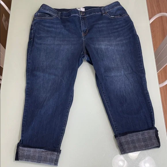 Lane Bryant Dark Blue Boyfriend Jeans - Picture 1 of 13